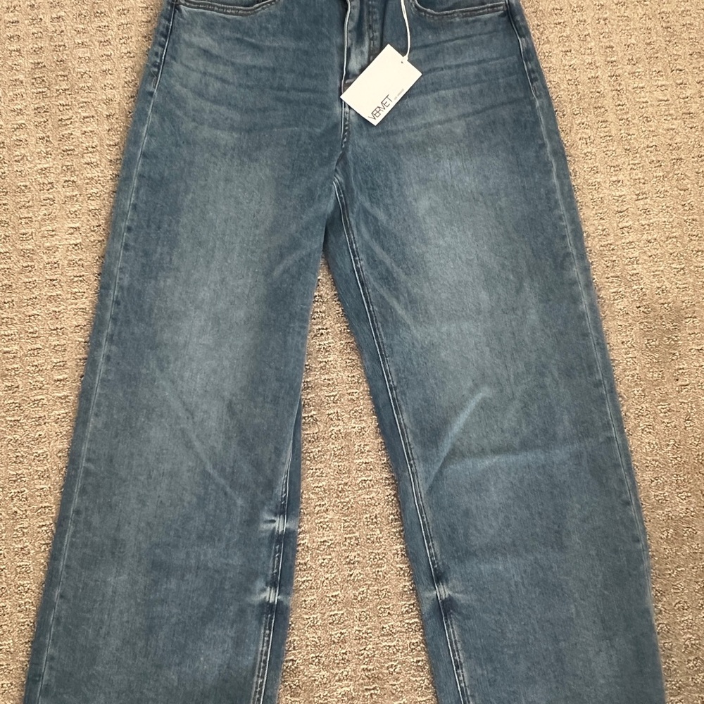Elegant Blue Wide Leg Women's Jeans